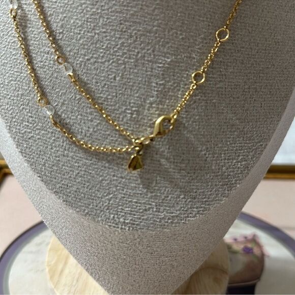 J.Crew Double Strand Hold Tone Beaded Sparkles This is My Lucky Charm Necklace - Picture 9 of 10